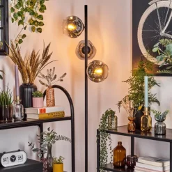 Ripoll Lampadaire Chrome, Clair, Fumé, 3 lumières