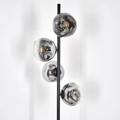Ripoll Lampadaire Chrome, Clair, Fumé, 4 lumières
