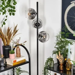 Ripoll Lampadaire Clair, Fumé, 3 lumières