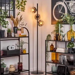 Ripoll Lampadaire Clair, Fumé, 3 lumières