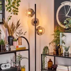 Ripoll Lampadaire Clair, Fumé, 3 lumières