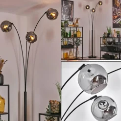 Ripoll Lampadaire Fumé, 3 lumières