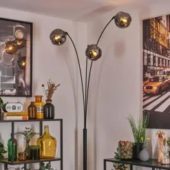 Ripoll Lampadaire Fumé, 3 lumières