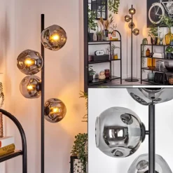 Ripoll Lampadaire Fumé, 4 lumières