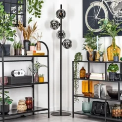 Ripoll Lampadaire Fumé, 4 lumières