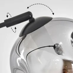 Ripoll Lampadaire Noir, 3 lumières