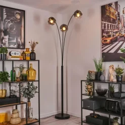 Ripoll Lampadaire Noir, 3 lumières