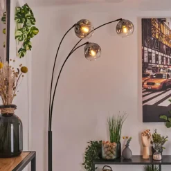 Ripoll Lampadaire Noir, 3 lumières