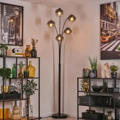 Ripoll Lampadaire Noir, 5 lumières