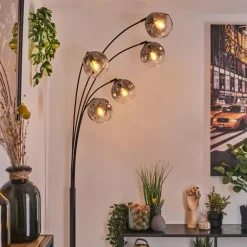 Ripoll Lampadaire Noir, 5 lumières