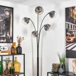 Ripoll Lampadaire Noir, 5 lumières