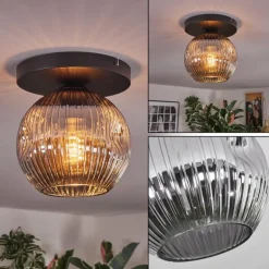 Ripoll Plafonnier, Boule lumineuse Fumé, 1 lumière