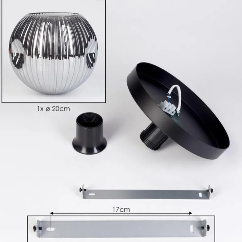 Ripoll Plafonnier, Boule lumineuse Fumé, 1 lumière