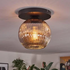 Ripoll Plafonnier, Boule lumineuse Fumé, 1 lumière