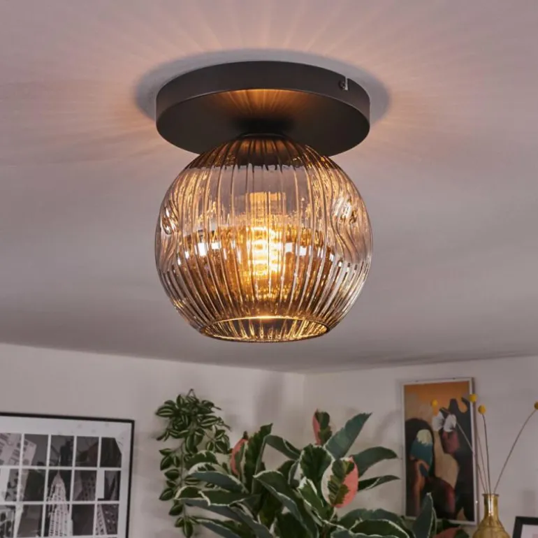 Ripoll Plafonnier, Boule lumineuse Fumé, 1 lumière