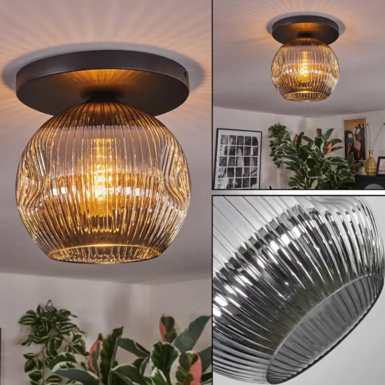 Ripoll Plafonnier, Boule lumineuse Fumé, 1 lumière