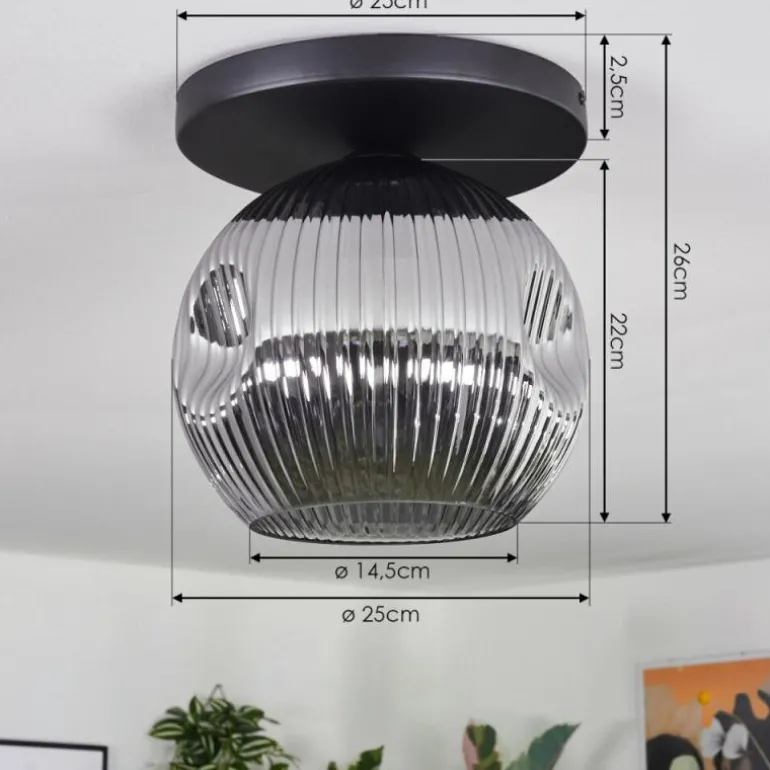Ripoll Plafonnier, Boule lumineuse Fumé, 1 lumière