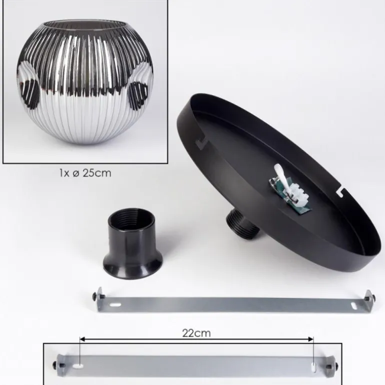 Ripoll Plafonnier, Boule lumineuse Fumé, 1 lumière