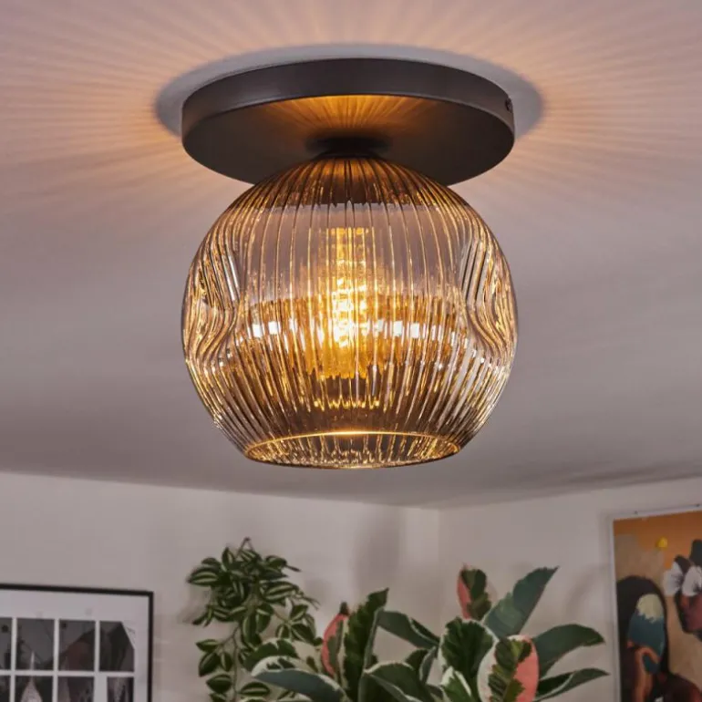 Ripoll Plafonnier, Boule lumineuse Fumé, 1 lumière