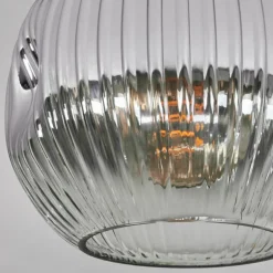 Ripoll Plafonnier, Boule lumineuse Chrome, Clair, Fumé, 1 lumière