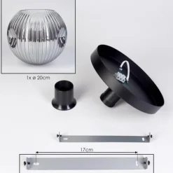 Ripoll Plafonnier, Boule lumineuse Clair, Fumé, 1 lumière