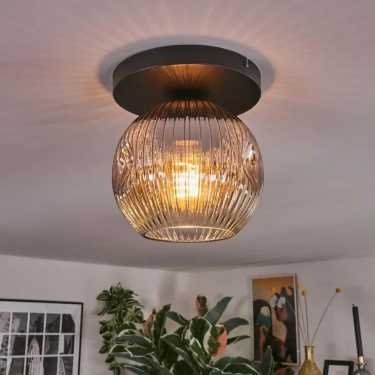 Ripoll Plafonnier, Boule lumineuse Clair, Fumé, 1 lumière