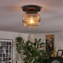 Ripoll Plafonnier, Boule lumineuse Clair, Fumé, 1 lumière