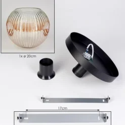 Ripoll Plafonnier, Boule lumineuse Ambre, Clair, 1 lumière