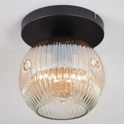 Ripoll Plafonnier, Boule lumineuse Ambre, Clair, 1 lumière