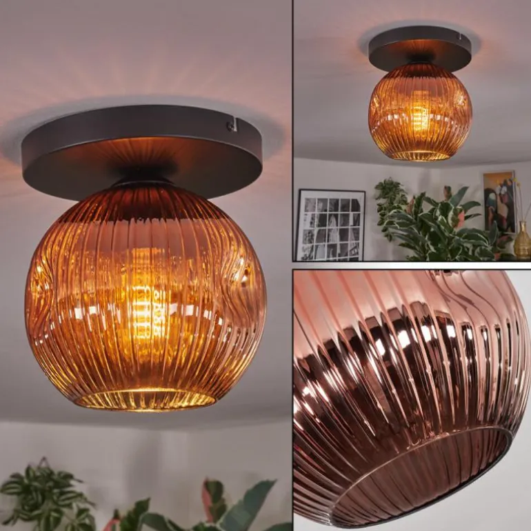 Ripoll Plafonnier, Boule lumineuse Cuivré, 1 lumière