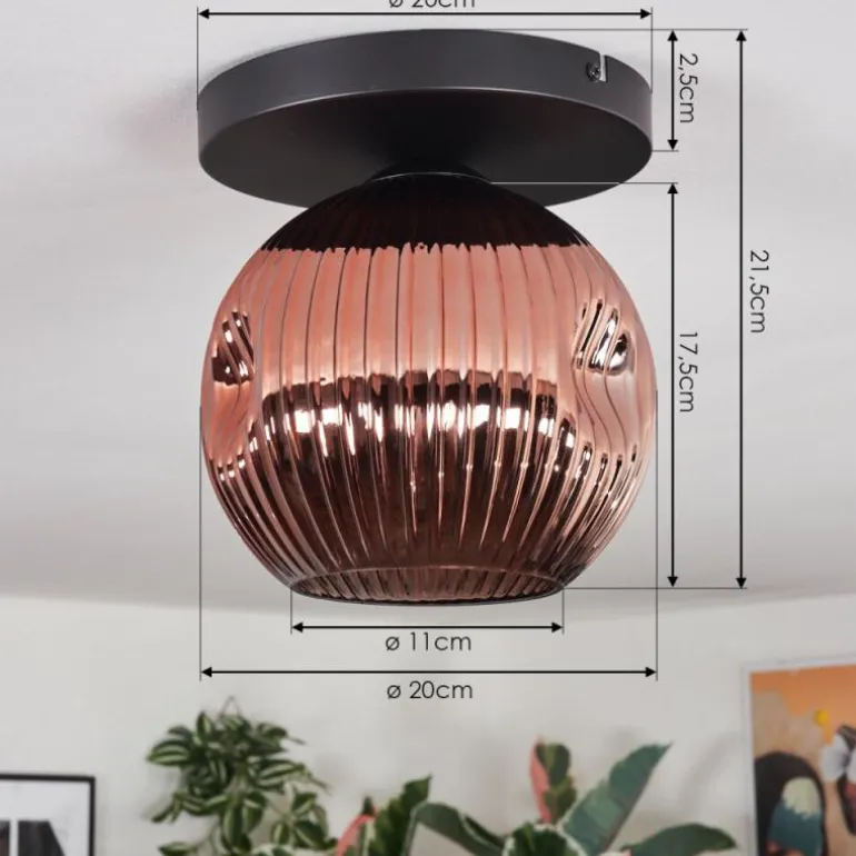 Ripoll Plafonnier, Boule lumineuse Cuivré, 1 lumière