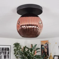 Ripoll Plafonnier, Boule lumineuse Cuivré, 1 lumière