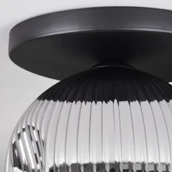 Ripoll Plafonnier, Boule lumineuse Chrome, Fumé, 1 lumière