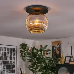 Ripoll Plafonnier, Boule lumineuse Chrome, Fumé, 1 lumière