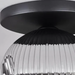 Ripoll Plafonnier, Boule lumineuse Chrome, Clair, Fumé, 1 lumière