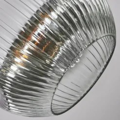 Ripoll Plafonnier, Boule lumineuse Chrome, Clair, Fumé, 1 lumière