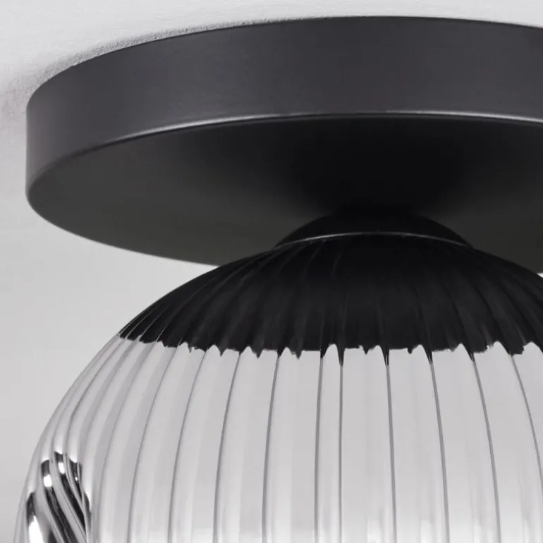 Ripoll Plafonnier, Boule lumineuse Chrome, Fumé, 1 lumière