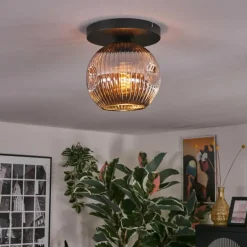 Ripoll Plafonnier, Boule lumineuse Chrome, Fumé, 1 lumière