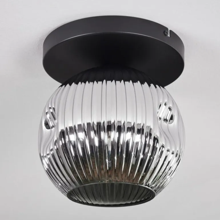 Ripoll Plafonnier, Boule lumineuse Chrome, Fumé, 1 lumière