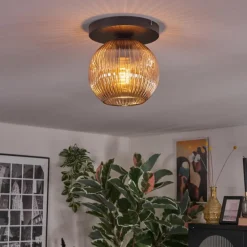 Ripoll Plafonnier, Boule lumineuse Ambre, 1 lumière