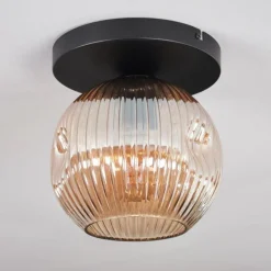 Ripoll Plafonnier, Boule lumineuse Ambre, 1 lumière