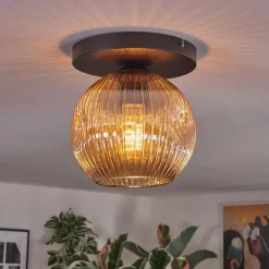 Ripoll Plafonnier, Boule lumineuse Ambre, 1 lumière