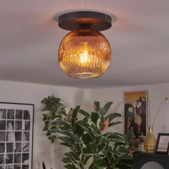 Ripoll Plafonnier, Boule lumineuse Clair, Cuivré, 1 lumière