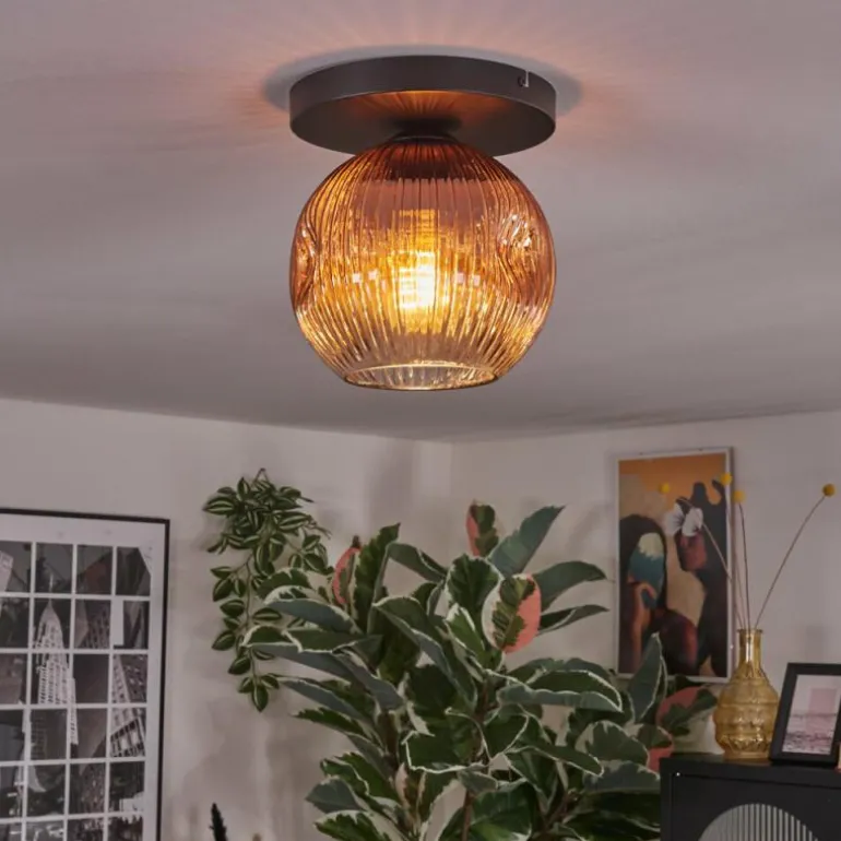 Ripoll Plafonnier, Boule lumineuse Clair, Cuivré, 1 lumière