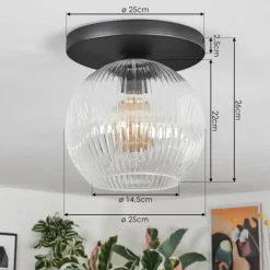 Ripoll Plafonnier, Boule lumineuse Clair, 1 lumière