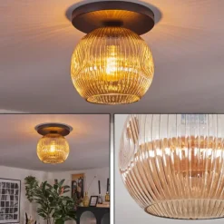 Ripoll Plafonnier, Boule lumineuse Ambre, 1 lumière