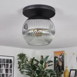 Ripoll Plafonnier, Boule lumineuse Fumé, 1 lumière