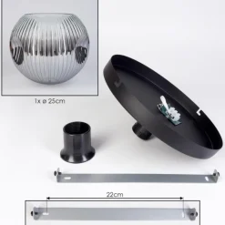 Ripoll Plafonnier, Boule lumineuse Fumé, 1 lumière