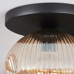 Ripoll Plafonnier, Boule lumineuse Ambre, Clair, 1 lumière