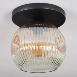 Ripoll Plafonnier, Boule lumineuse Ambre, Clair, 1 lumière